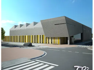 SPORTS COMPLEX BUILDING 2 3D model