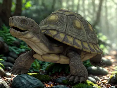 Realistic Tortoise 3D Model Game Ready Low Poly PBR Textured Low-poly 3D model