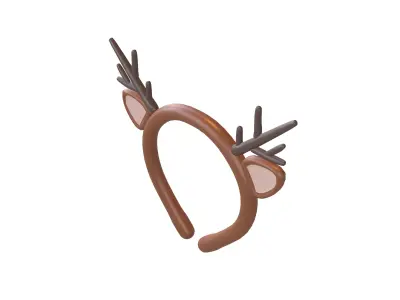 Elk Headband V1 003 Low-poly 3D model