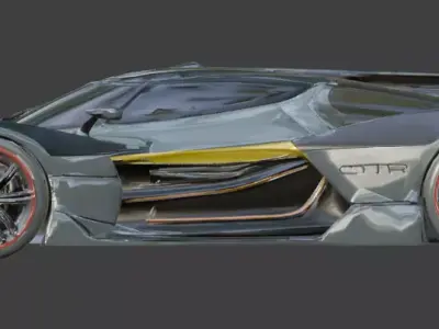 Luxury Elite Hypercar 3D Model Portfolio Low-poly 3D model