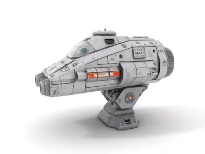 Sleek Metallic Blaster model pack Low-poly 3D model