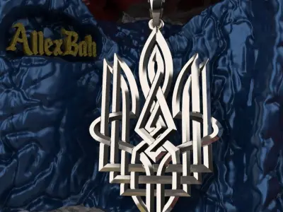 pendant trident 3D print model