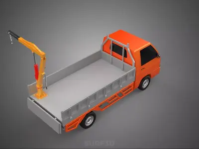 TAILGATE REAR GATE HYDRAULIC JACK LIFT HOIST CRANE PICKUP TRUCK 3D model