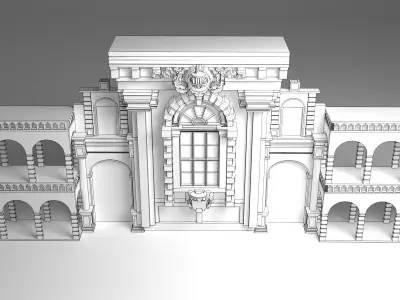 English Wall 3D model get