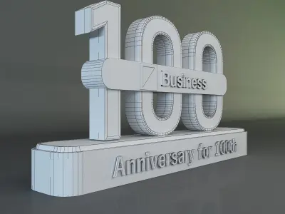  100 years anniversary 3d model a661d 3D model
