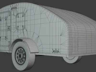 Teardrop caravan 3D model