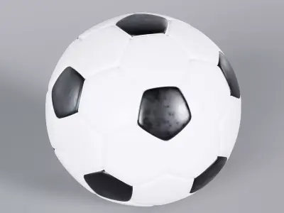 Realistic Football 3D Model True 4K PBR Renders  Low-poly 3D model