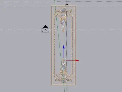 Plaster decorative frame 3D model 04 3D model