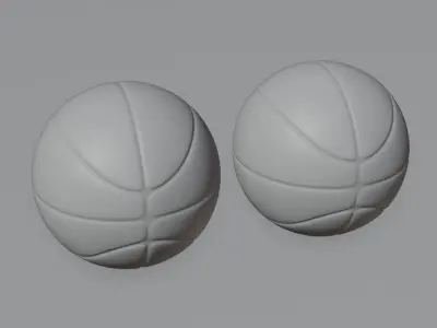 Basketball Dirty and Clean 8K and 4K Low-poly 3D model