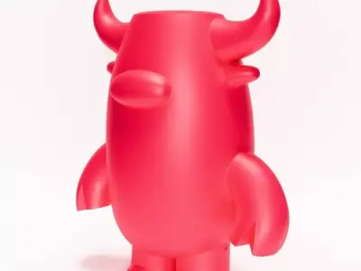 Bull Minimalist toy 3D print model