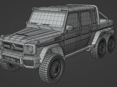 Mercedes-Benz G-Class W463 6 x 6 FOR SUBDIV Low-poly 3D model
