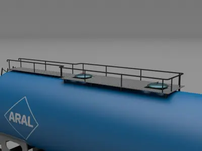 Aral train tanker car 3D model