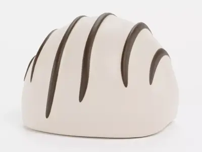 Chocolate Candy V12 - White Chocolate Dome with Dark Drizzle 3D model