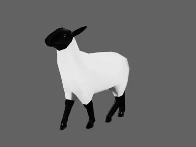 Low Poly Rigged Sheep 3D Model Low-poly 3D model