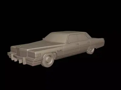 cadillac deville sedan 1975 4 doors  3D print model