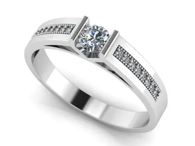 Diamond ring 3D print model