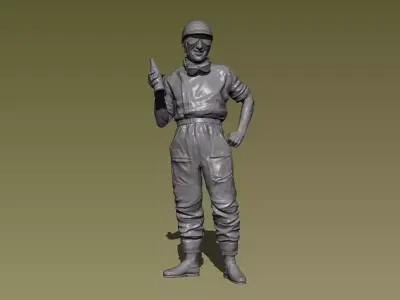 Stirling Moss figure to print 3D print model