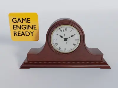 Vintage Mantel Tabletop Clock 3D model