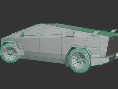 Cybertruck drift 3D model