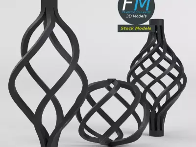 Forged steel baskets 3D model
