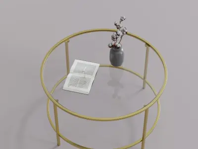 Decorative Glass Coffee Table 3D model