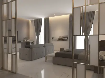 Luxury Master Bedroom 3D model