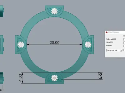 Jewelry Ring Gold 3D print model
