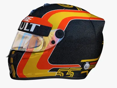 Sainz helmet 2018 Low-poly 3D model