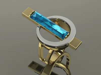 Elegant ring Gold 3D print model purchase