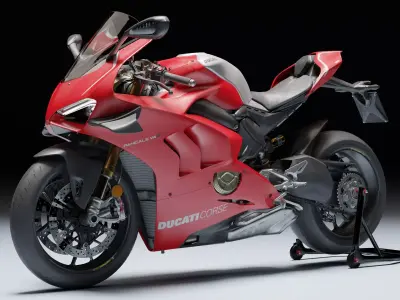 Ducati Panigale V4 R 2019 Low-poly 3D model