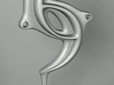 JEWELERY PENDANT DOLPHINS 3D model