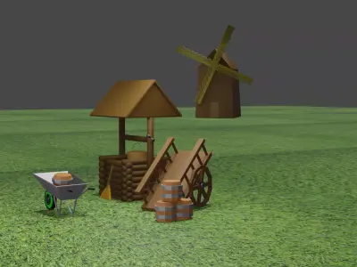 village asset pack Free 3D model
