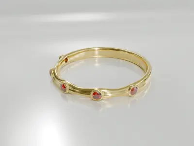 Ruby Glimmers Ring - 3D print ready 3D print model 3D print model