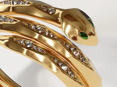 Snake Ring 3D print model 3D print model