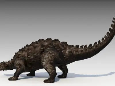 Ankylosaurus dinosaur Low-poly 3D model
