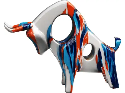 Bull Statue Low-poly 3D model purchase
