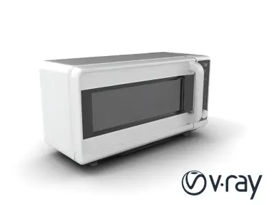 Compact Microwave Oven model pack Low-poly 3D model