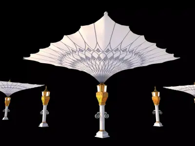 Masjid-e-Nabwi Umbrella 3D model