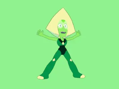 Stylized Cartoon Alien Girl 3D Model Full Body Low-poly 3D model