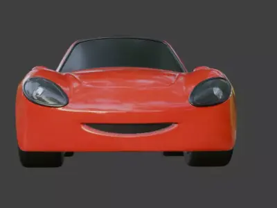 Red Sports Car for 3D Print 3D print model
