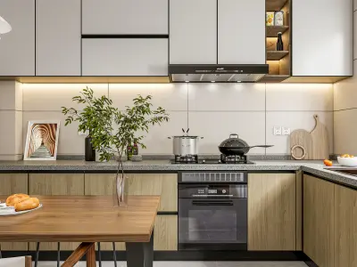 Kitchen Modern interior  0050 3D model