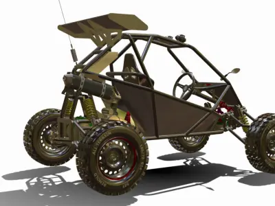 buggy 4x4  Low-poly 3D model