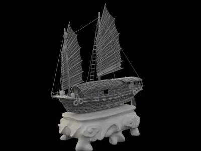 Chinese junk ship  3D model
