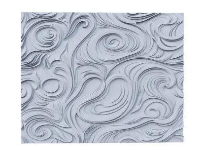 modern panel wall  decor set wall relief mural CNC 67  3D model