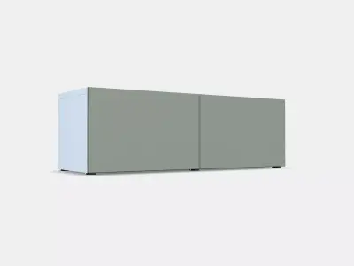 BESTA Shelf unit with doors 23 Low-poly 3D model
