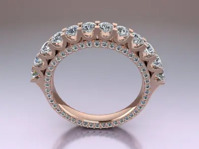 BEUTIFULL RING WITH STONES 3D PRINTING MODEL 3D print model