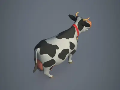 Cow Stylized Low-poly 3D model purchase