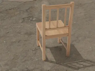 Chair low poly optimized Unreal Engine 4 Low-poly 3D model