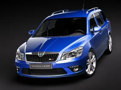 Skoda Octavia RS combi automobile 2010 3D model