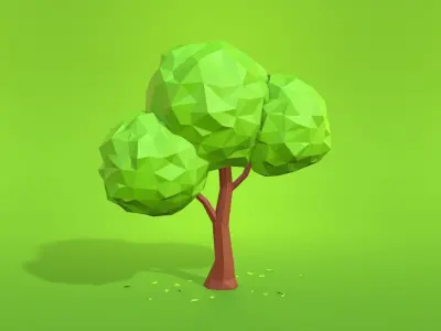 TREE PACK Free low-poly 3D model